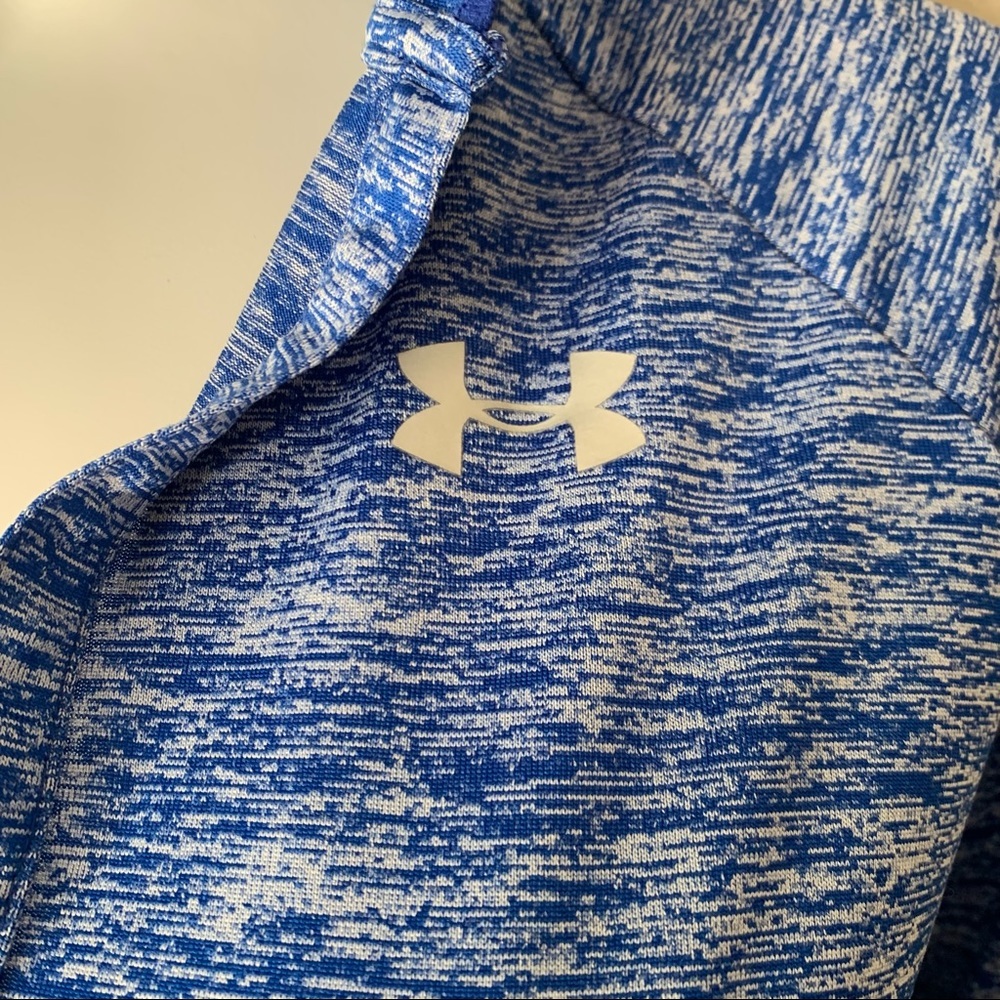 UNDER ARMOUR Loose Fit Athletic Hoodie Lightweight Blue Heathered Size XS - Picture 7 of 15